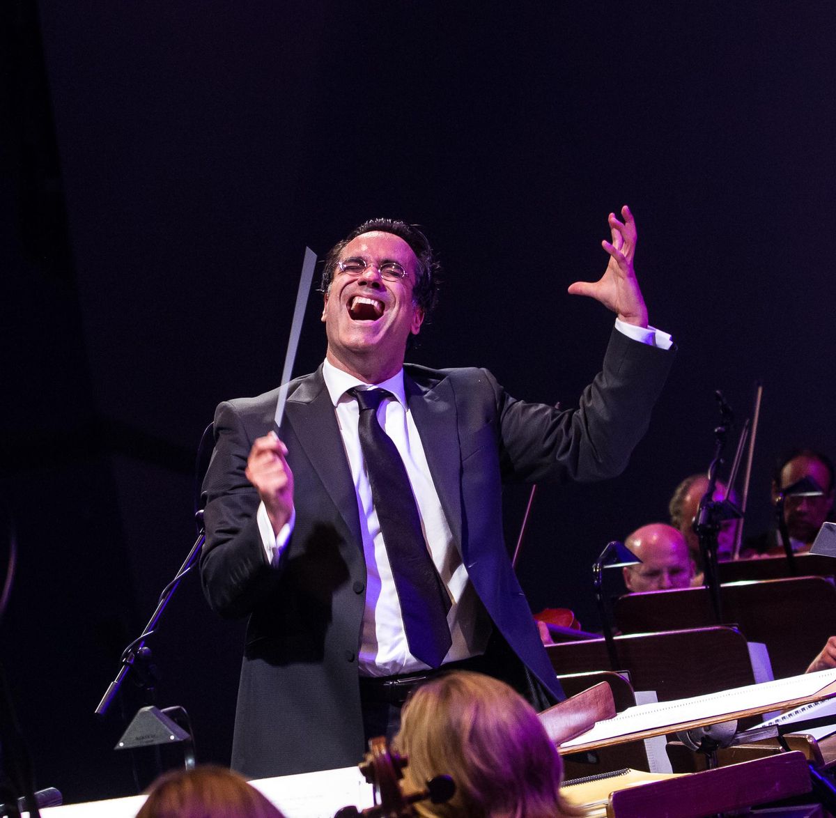 Diego Navarro durante un concierto.