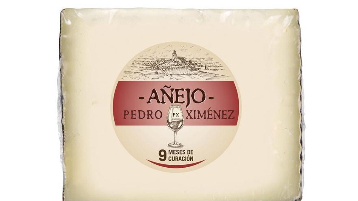 El queso añejo al Pedro Ximénez de Lidl.
