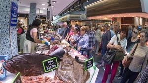 El Mercado de Sant Antoni el día de su inauguración