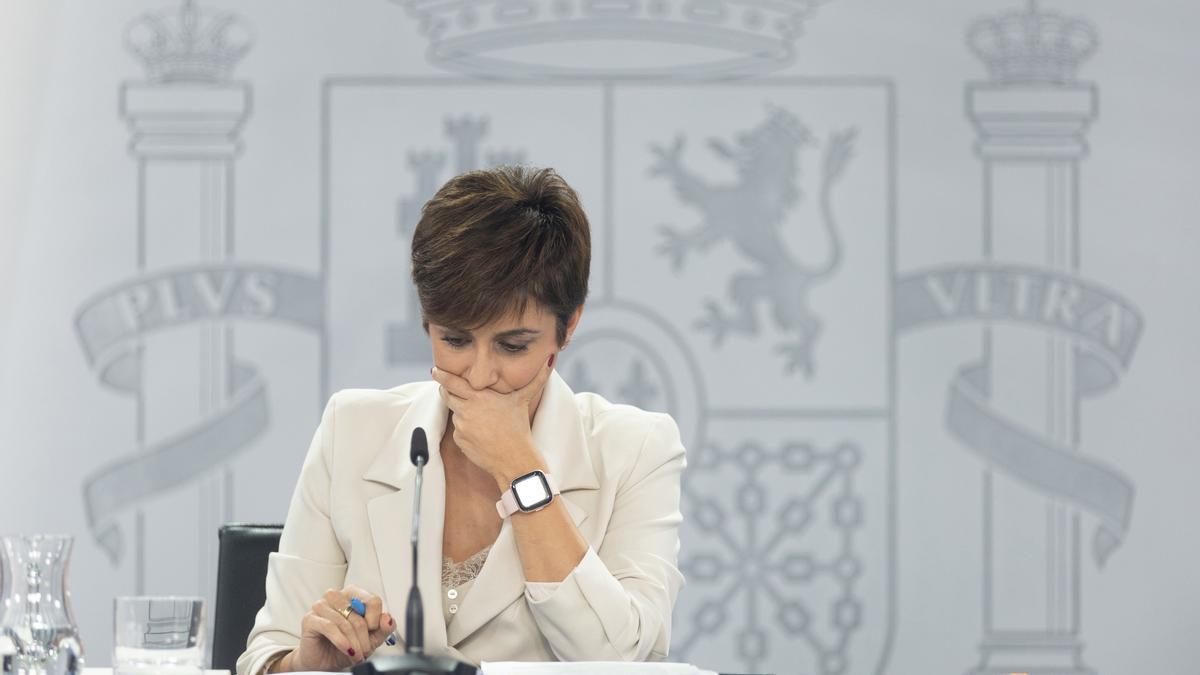 La ministra de Política Territorial y Portavoz del Gobierno, Isabel Rodríguez.