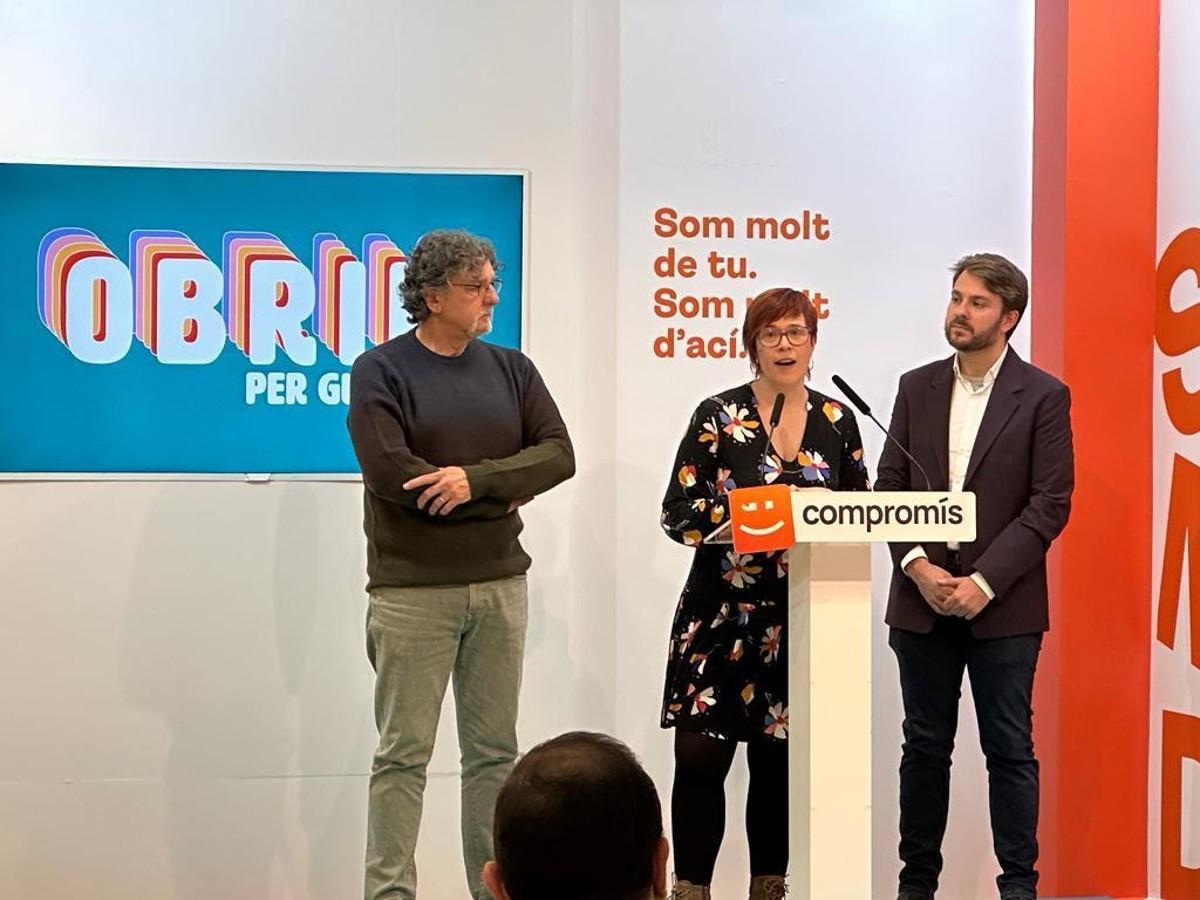 Juan Ponce, Àgueda Micó y Alberto Ibáñez han presentado el proyecto de Compromís