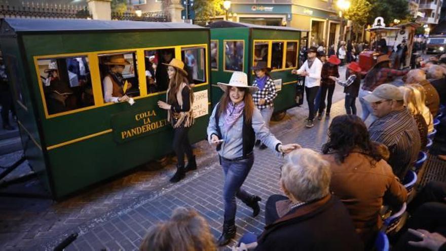 Las collas participaron con disfraces de míticos cantantes o grupos de música.