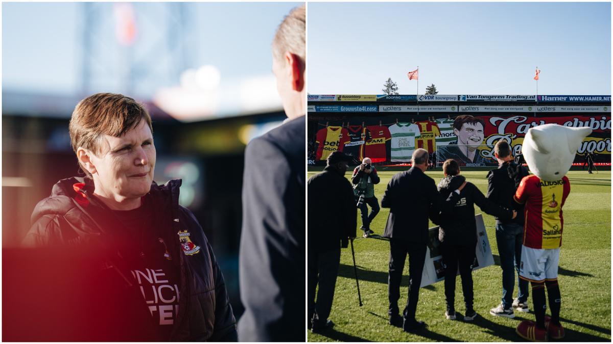 Homenaje a Carla Wittig tras 27 años como utillera del Go Ahead Eagles