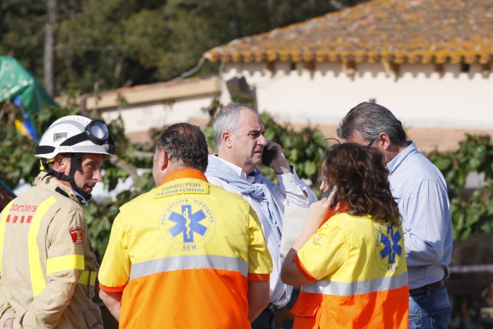 Una niña muere al salir volando un castillo hinchable en Caldes de Malavella