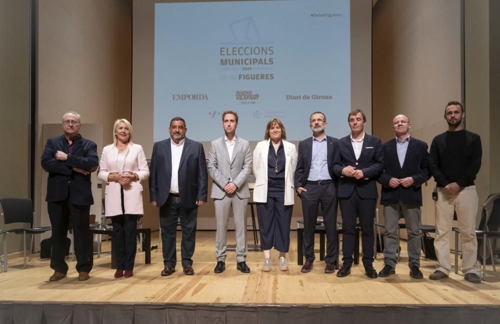 El debat electoral de Figueres en imatges