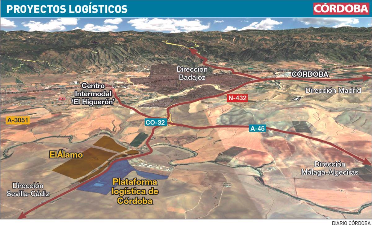 Plano de situación del futuro proyecto logístico de El Álamo.