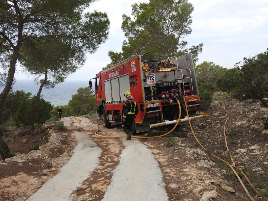 Extinguido el incendio en la Mola de Formentera.