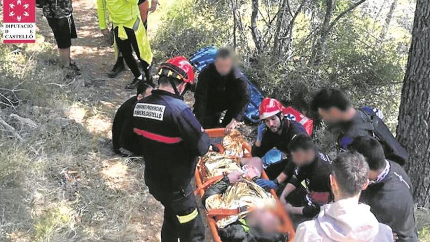 Rescatan en Sueras a un ciclista herido en una caída