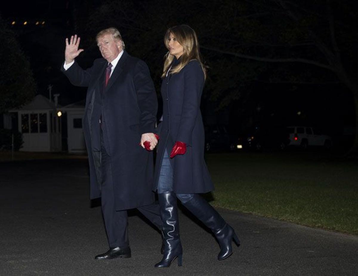 Melania Trump y Donald Trump, de regreso a la Casa Blanca