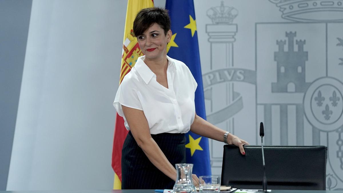 Isabel Rodríguez, ministra portavoz.
