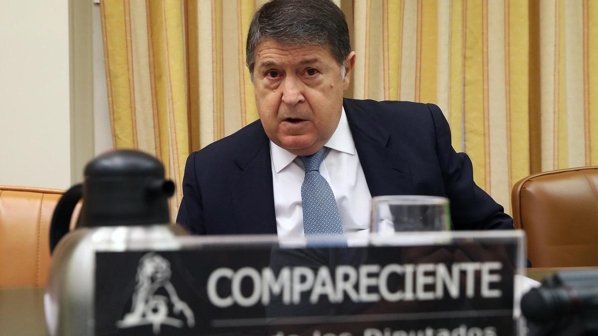 José Luis Olivas, en una comperencia en el Congreso de los Diputados tras la quiebra de Bankia