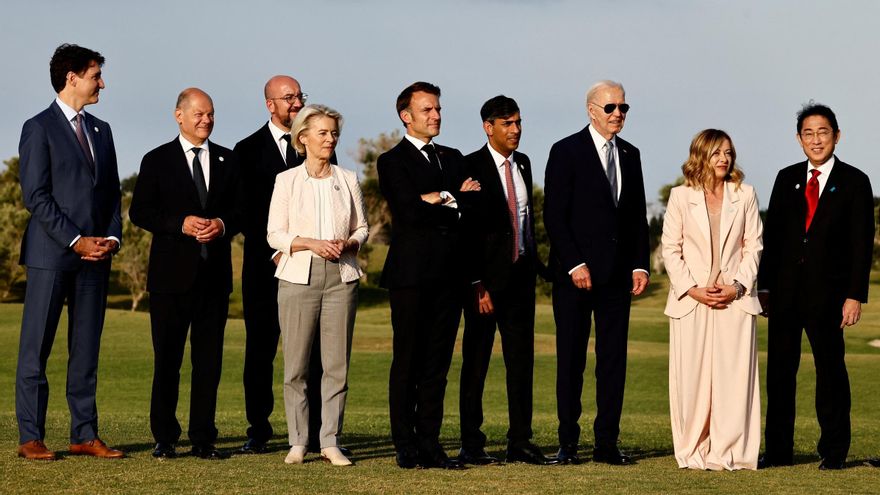 La cumbre del G7 en la última reunión en Italia.