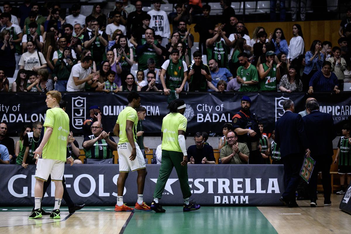 El Unicaja se marchó del Olímpic después de no poder reanudar el partido.