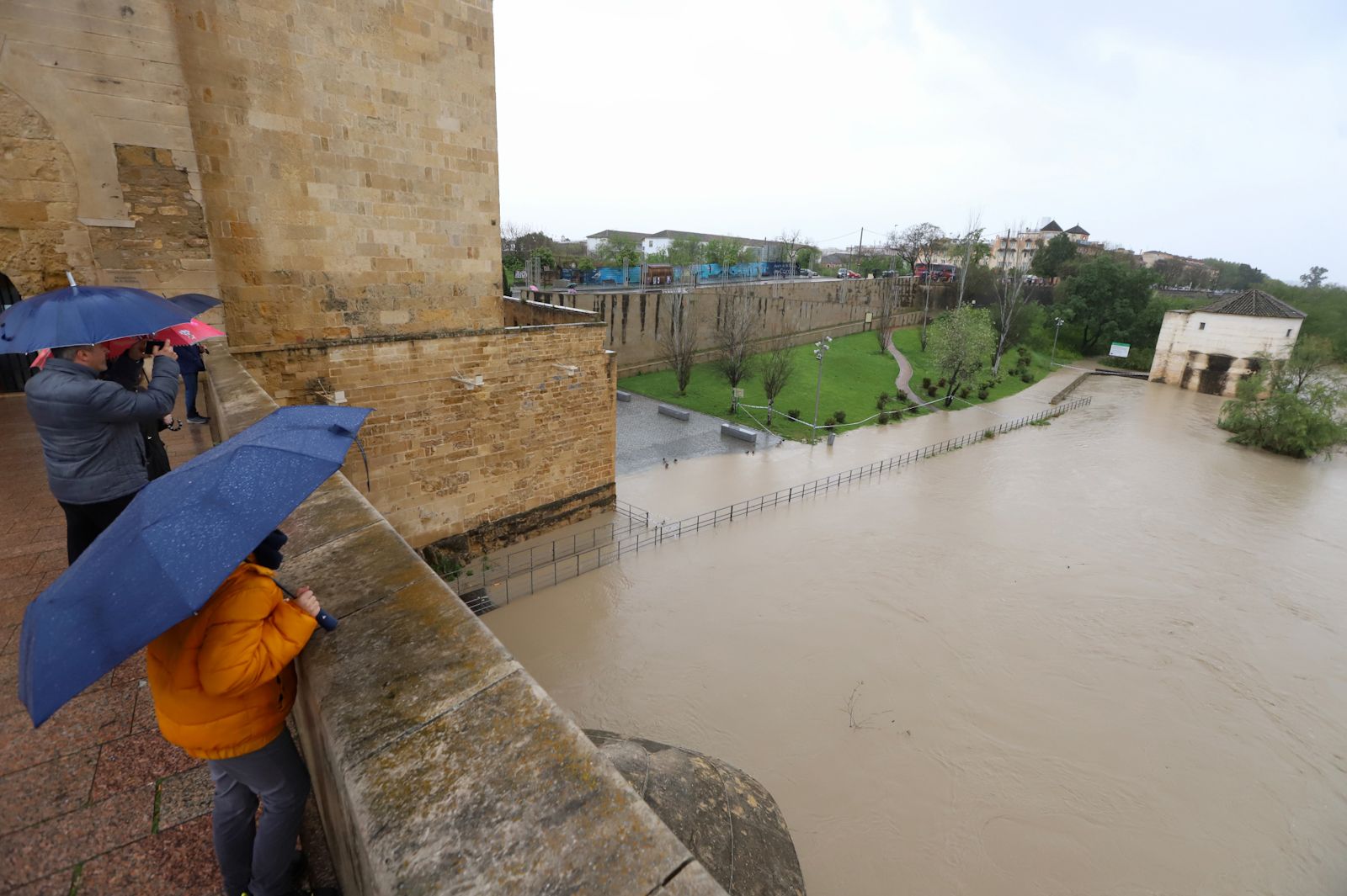 El caudal del Guadalquivir se duplica en Córdoba y entra en nivel naranja