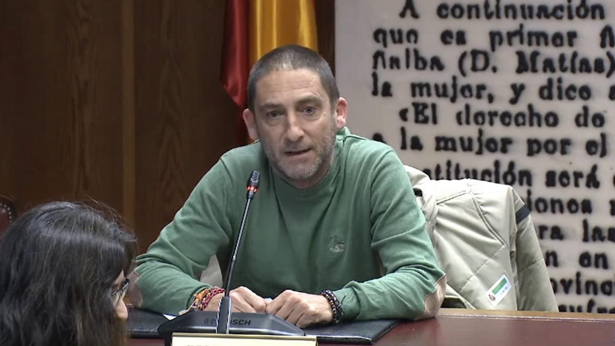 El empresario Cristian Corvillo, durante la comisión de investigación del 'caso Koldo', en el Senado.