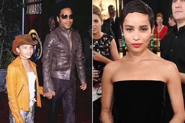 Zoë Kravitz, la hija de Lennie Kravitz e hijastra de Jason Momoa, casado con su madre Lisa Bonet.