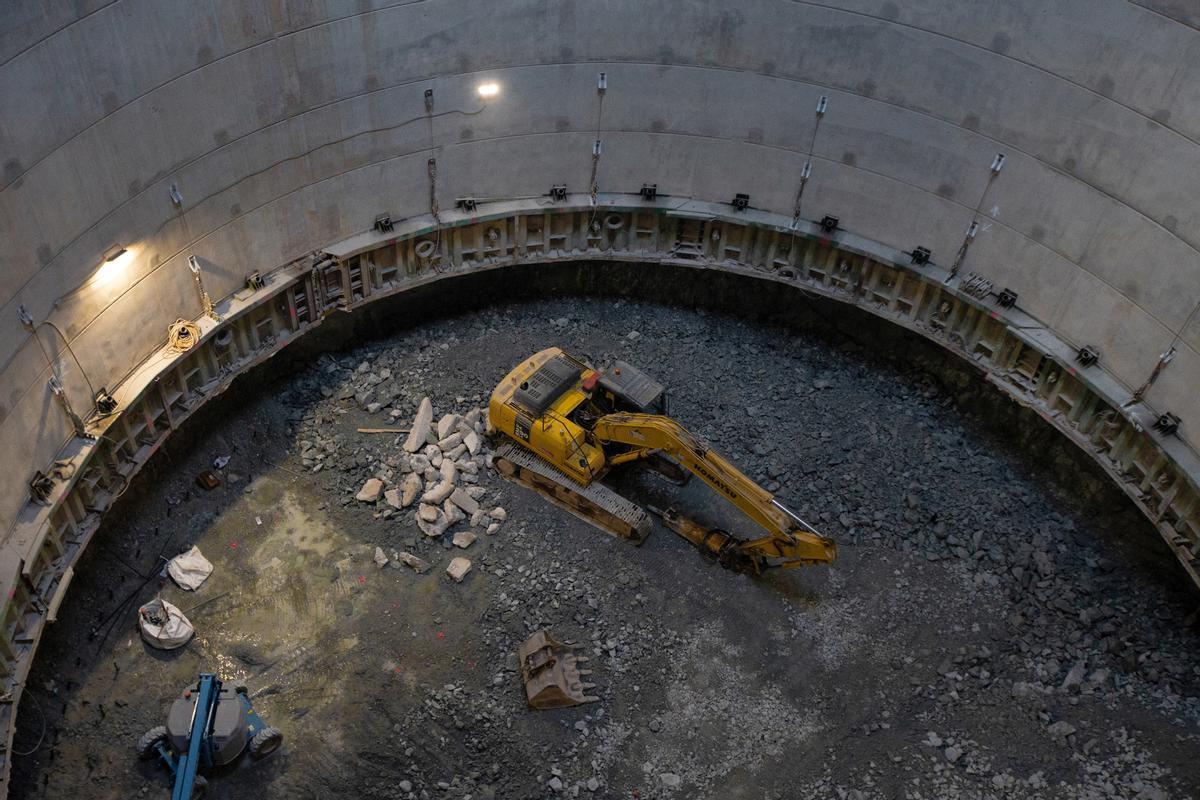 Archivo - Obras de la L9 del metro de Barcelona.