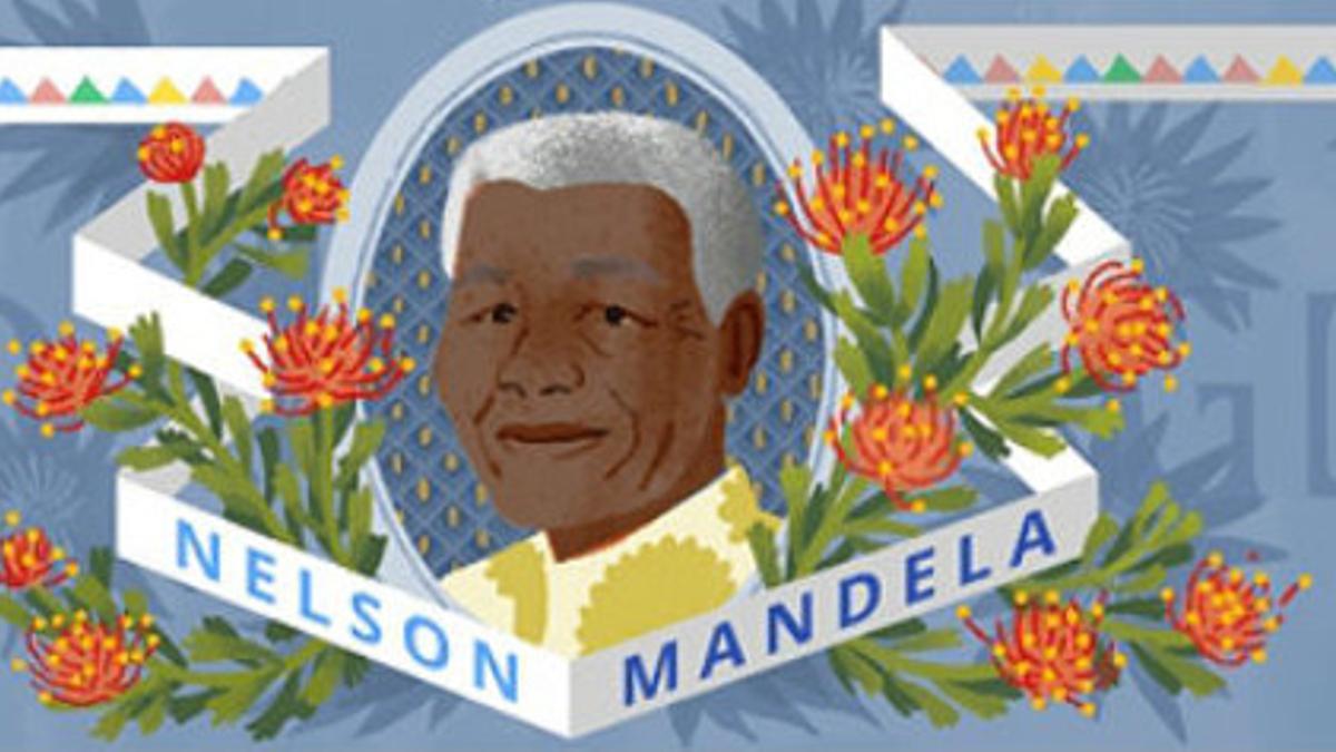 'Doodle' dedicado a Nelson Mandela.