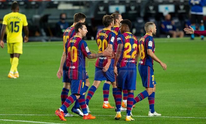 La mejores imágenes del partido entre el FC Barcelona y el Villarreal  LaLiga Santander disputado en el Camp Nou, en Barcelona.