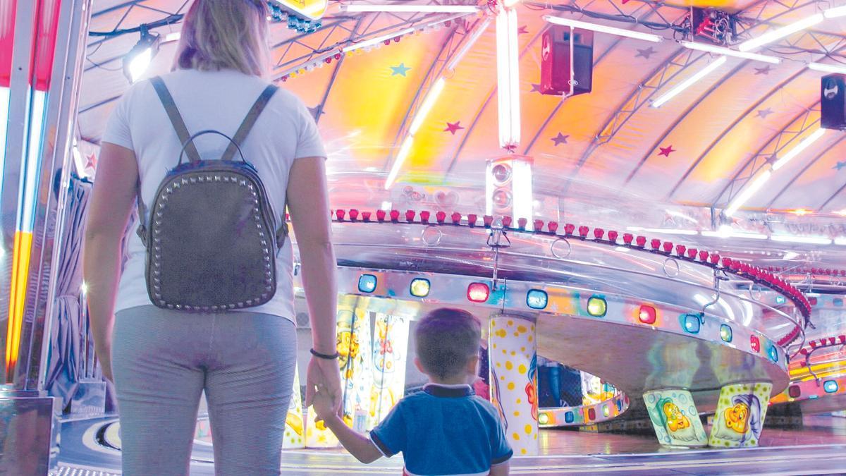 Feria de atracciones  en Santomera.