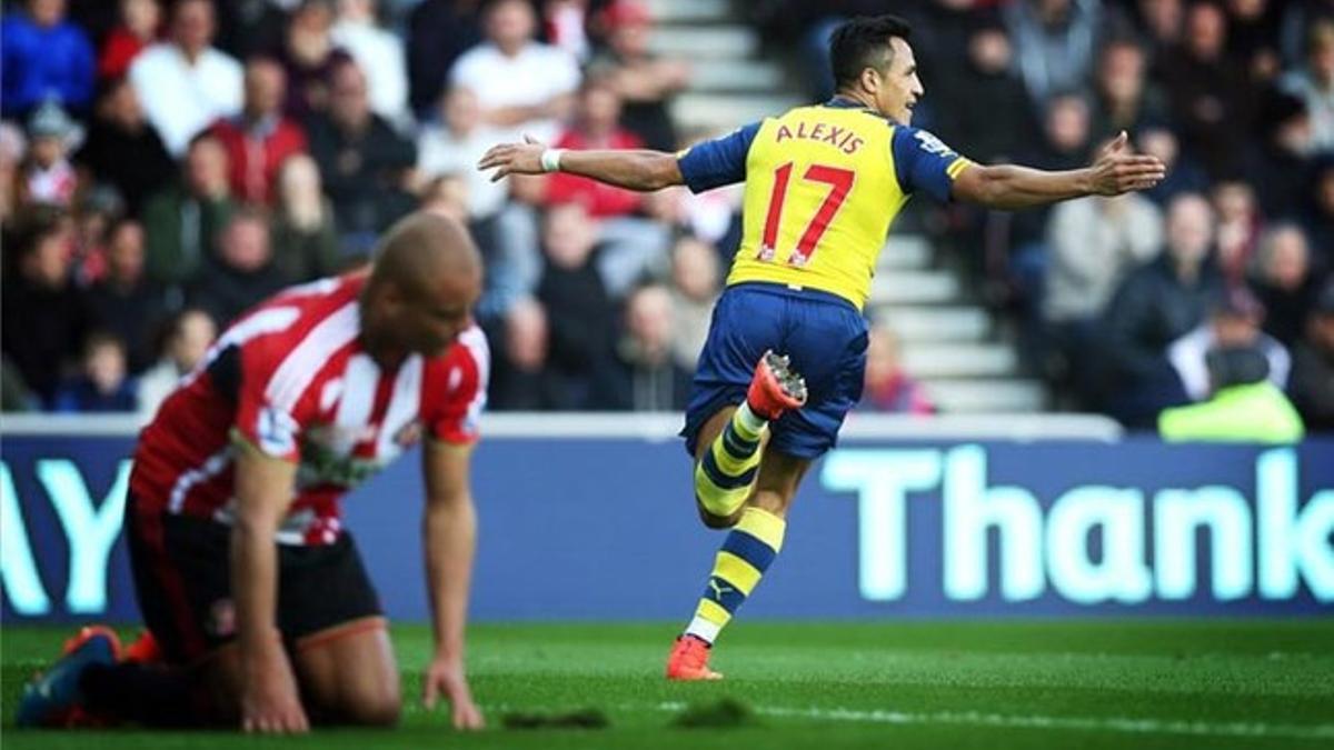 Alexis, celebrando uno de sus goles