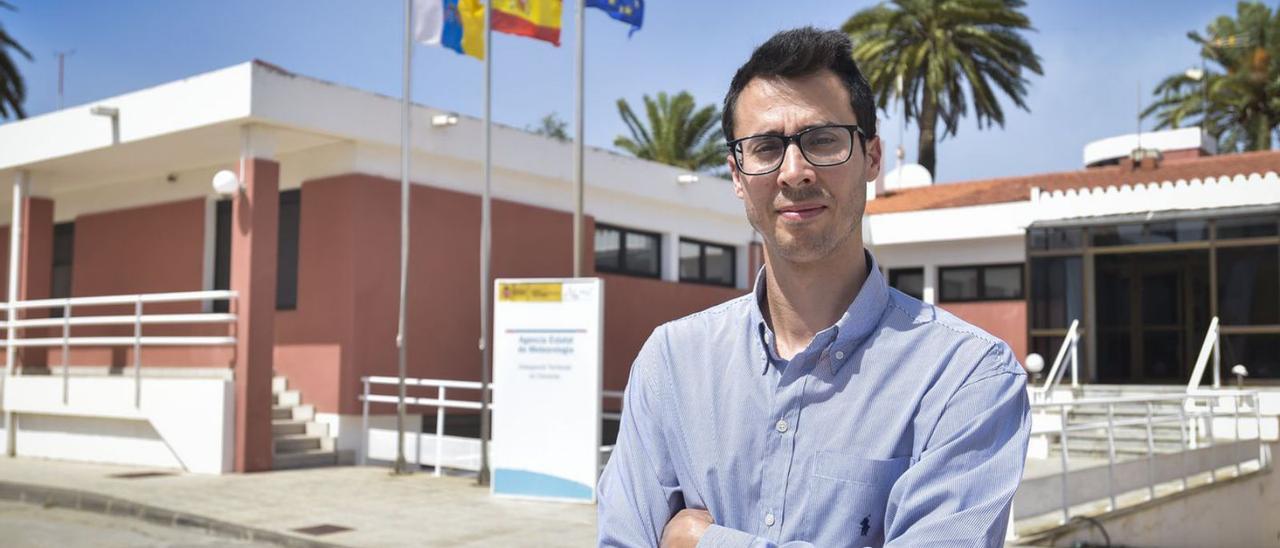 El delegado de la Aemet en Canarias, David Suárez. | | ANDRÉS CRUZ