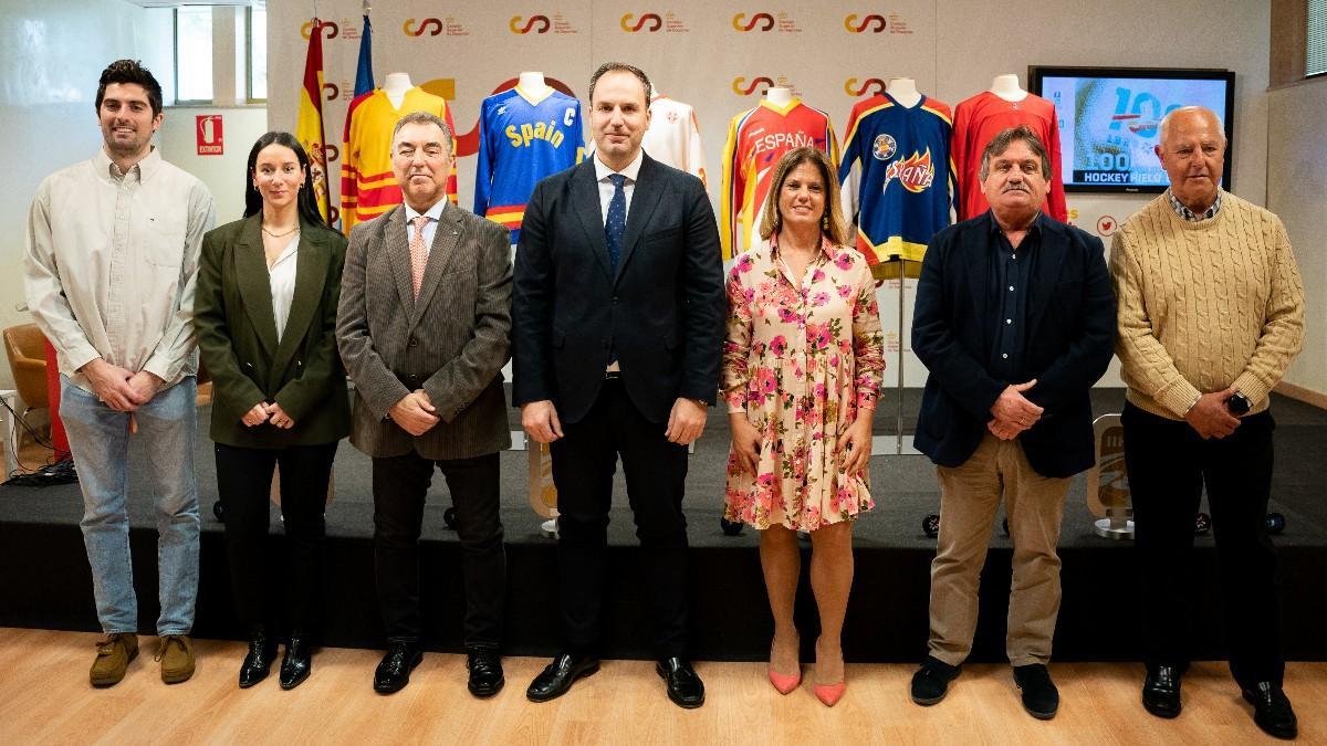 Imagen del acto de conmemoración del Centenario del Hockey Hielo español