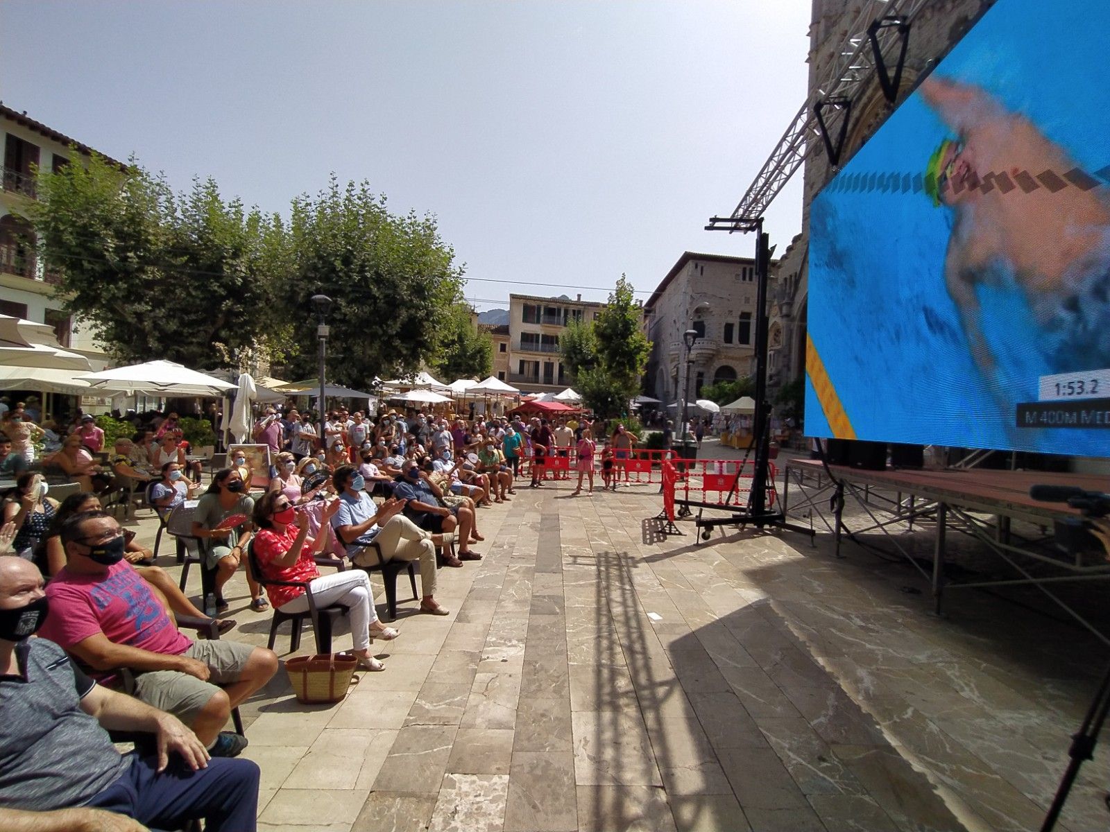 Pantalla gigante en Sóller para ver a Joanllu Pons