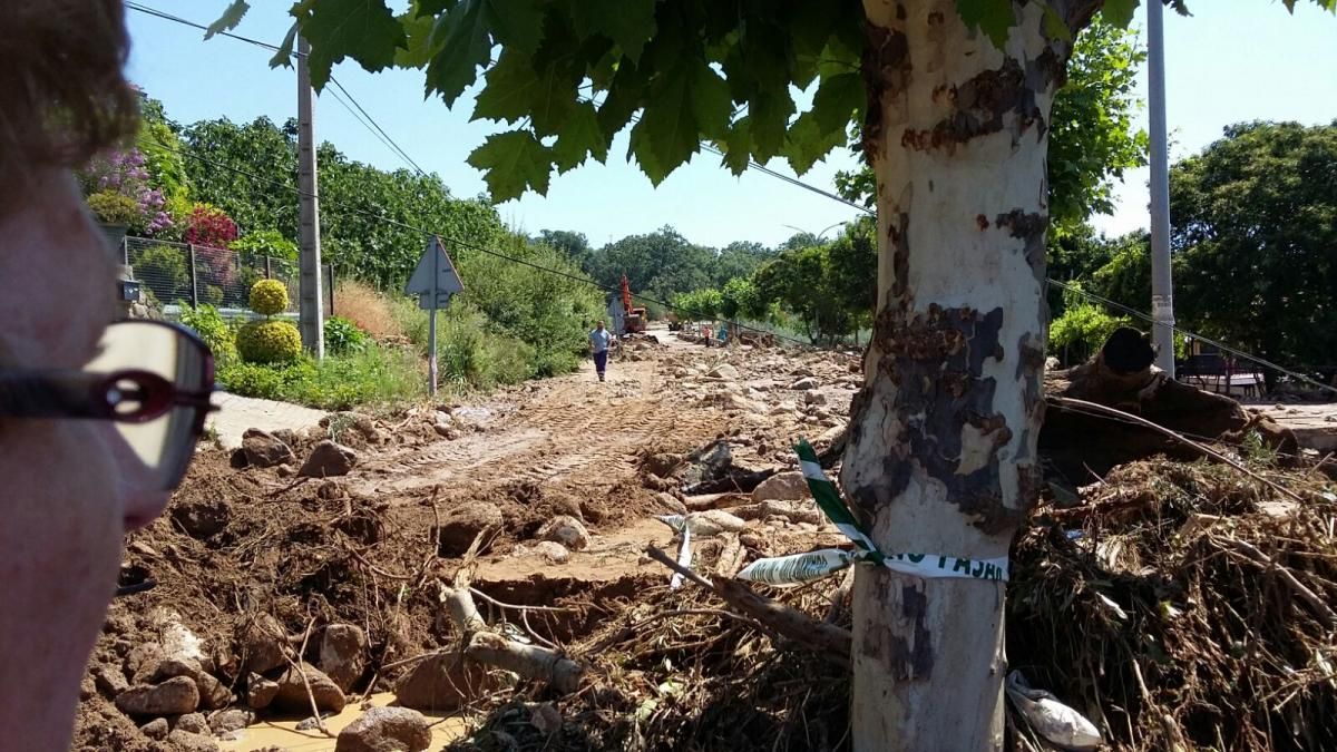 La inundación de Valverde de la Vera en imágenes