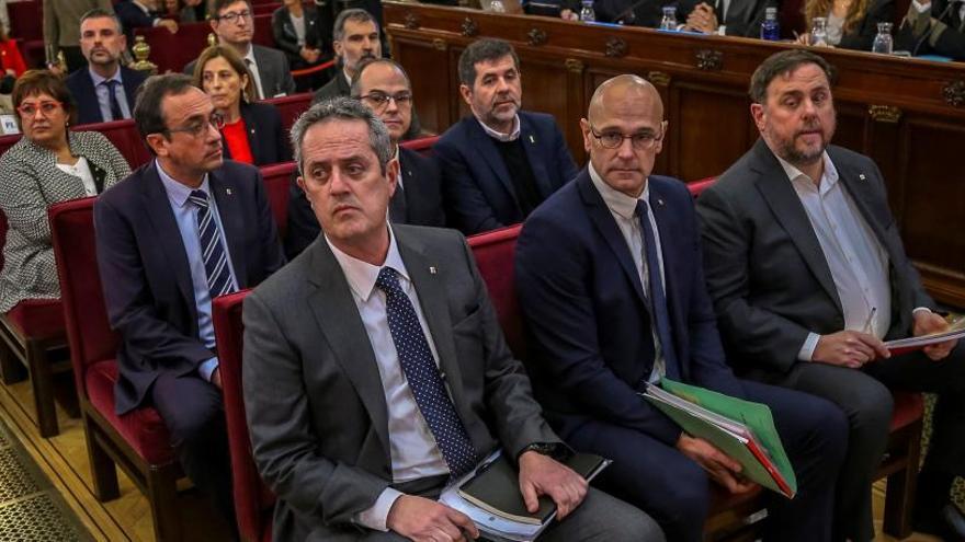 Els presos independentistes, durant el judici al Suprem