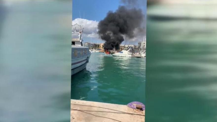 Seis heridos al arder un barco en Benicarló