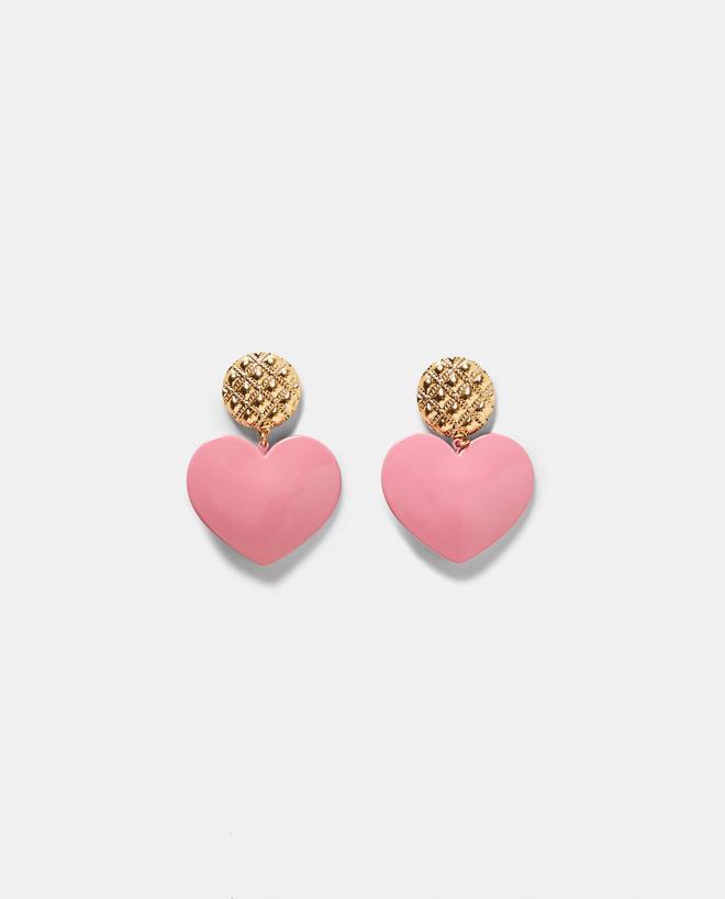 Pendientes de corazón de Zara