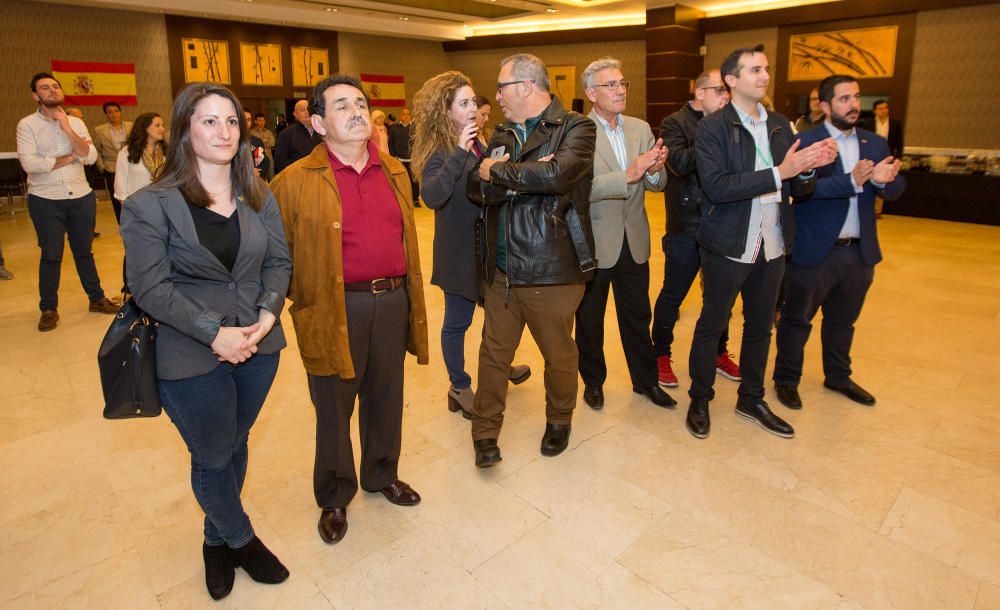 El Meliá se convierte en la sede de Vox en Alicante es el escenario de encuentro de sus afiliados para ver los resultados de las Elecciones Generales y Autonómicas 2019