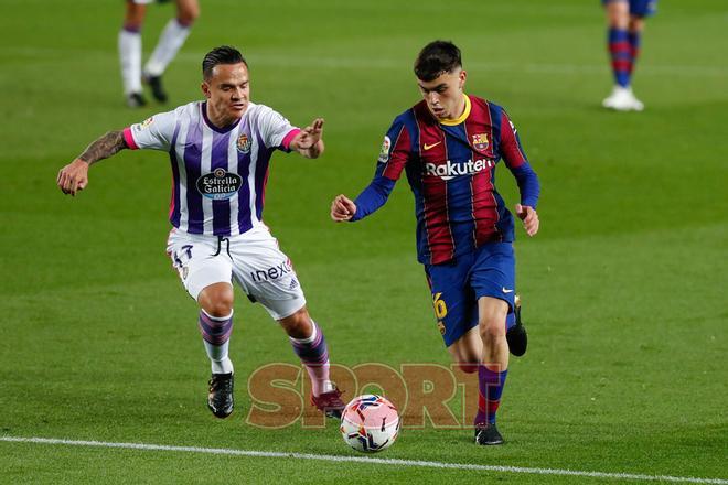 Pedri en el partido de LaLiga entre el FC Barcelona y el Valladolid disputado en el Camp Nou.