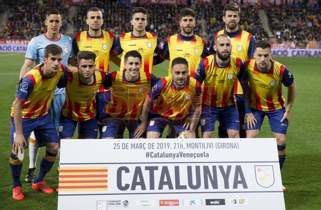 Las imágenes del partido amistoso entre las selecciones de Catalunya y Venezuela disputado en el estadio Montilivi, Girona.