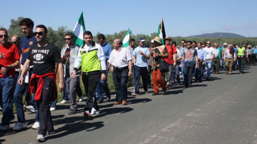 Imagen de la marcha de protesta celebrada en Alameda.