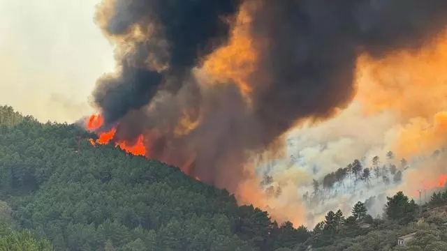 Incendio en Las Hurdes este miércoles