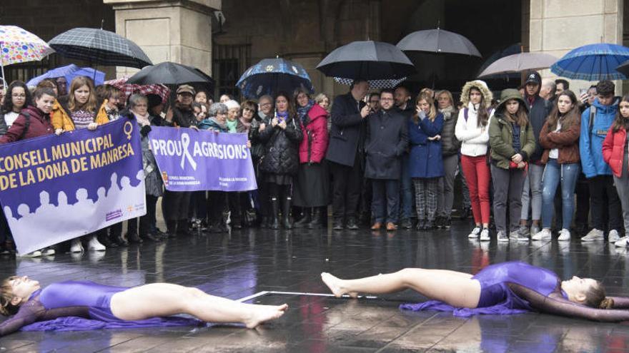 Acte contra la violència masclista a Manresa, l&#039;any passat