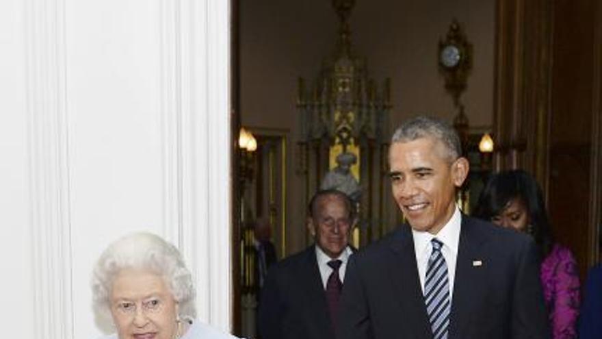 Isabel II recibe a Obama en Windsor