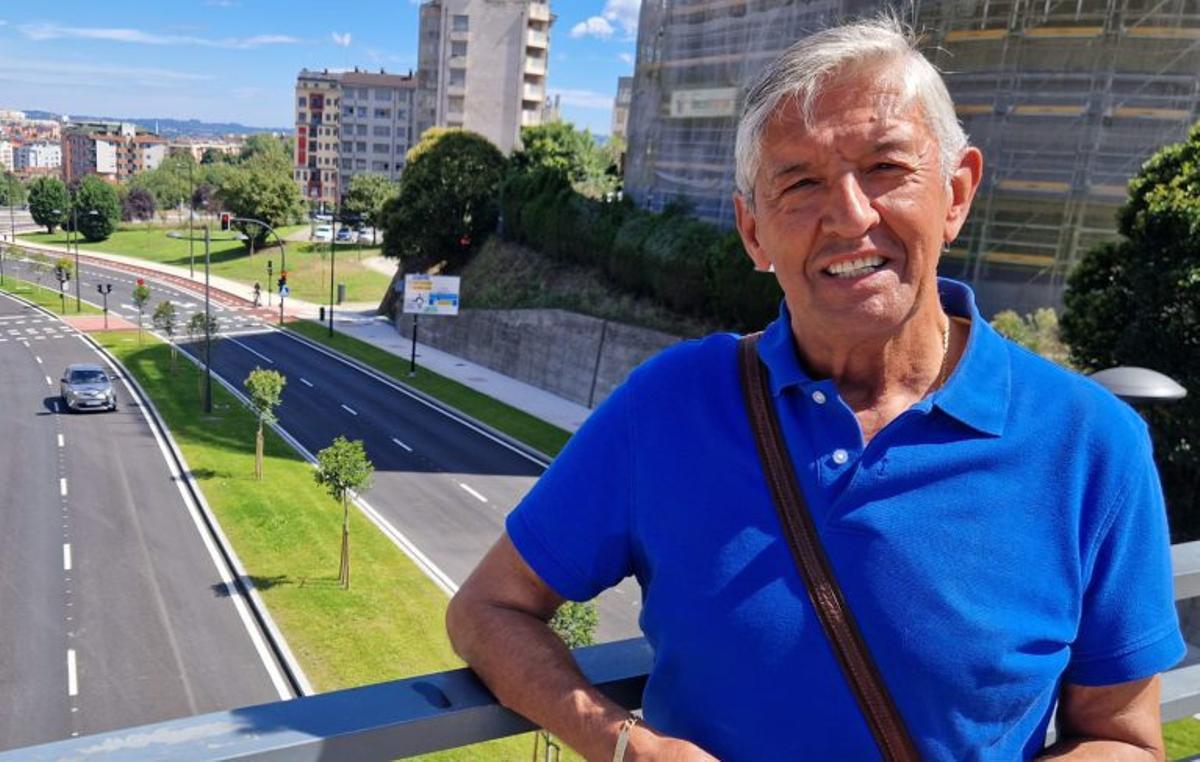 1.-El nuevo acceso a Santo Domingo creado tras eliminar el fondo de saco de Asensio Bretones. 2.-La nueva incorporación a la Ronda Sur desde Villafría. 3.-Jaime Rodríguez, con el tramo renovado a su espalda. 4.-Por la izquierda, las hermanas Francisca y Olimpia Ordás y Paco Martínez, junto al nuevo acceso al puente. 5.-José Manuel Muiña y su perro «Drago» al lado del nuevo paso de peatones. | MARIO CANTELI
