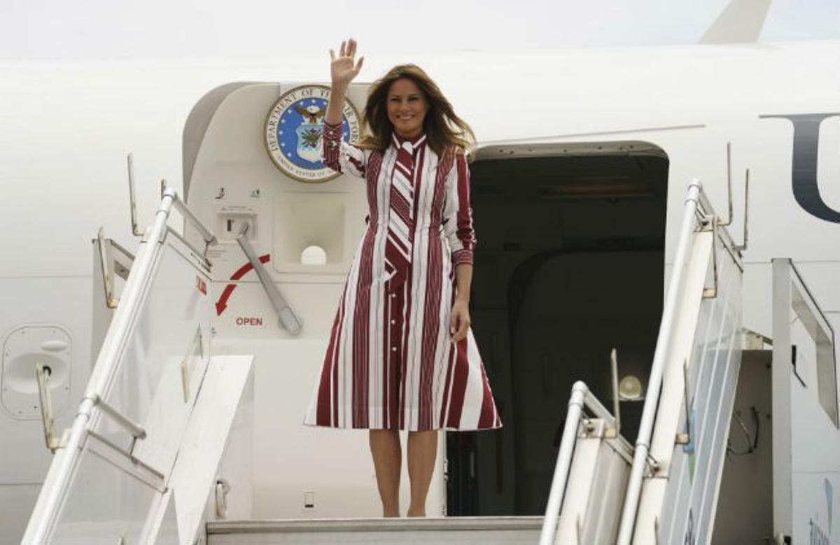 El vestido de Celine que ha lucido Melania Trump en Ghana