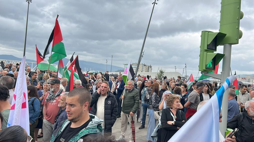 Las imágenes de la multitudinaria manifestación en Vigo contra el «genocidio» de Israel sobre Palestina