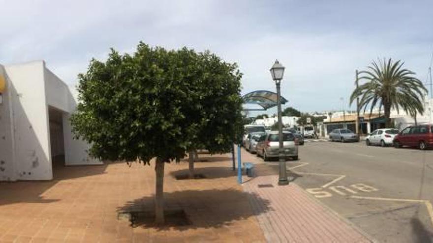 Imagen captada ayer del área de la oficina de Correos de Cala d&#039;Or, ubicada exactamente en la Avinguda de Calonge, no muy lejos de la céntrica plaza Eivissa.