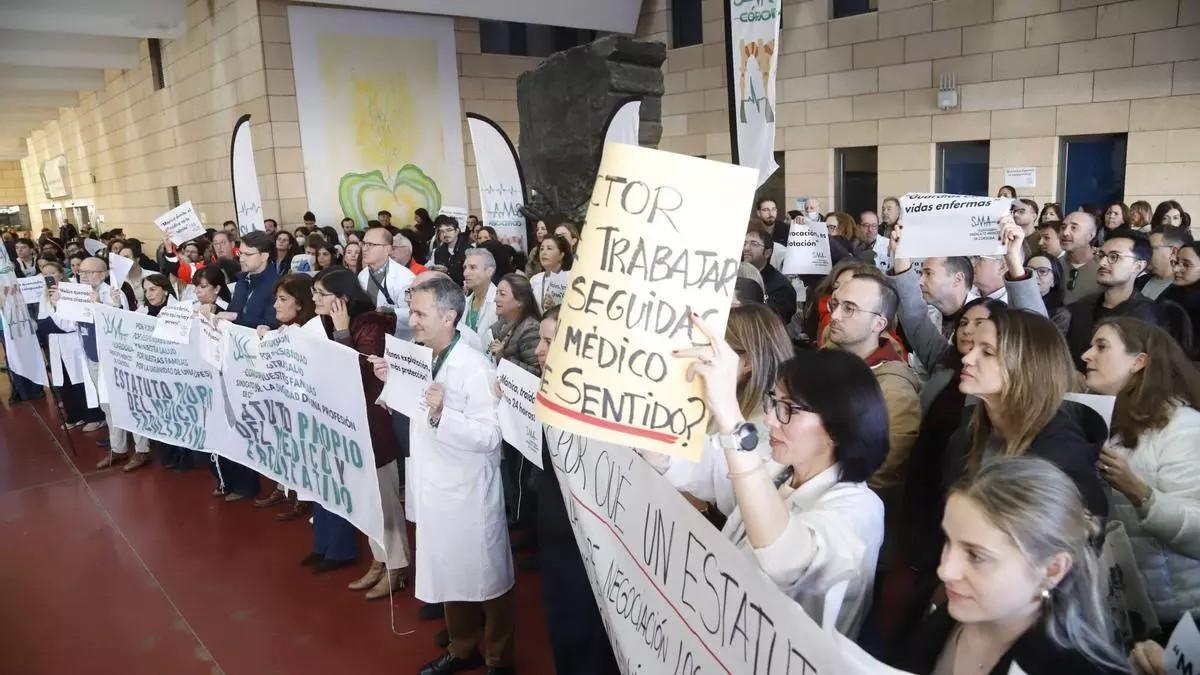 Imagen de archivo de protesta de médicos el pasado 16 de marzo.