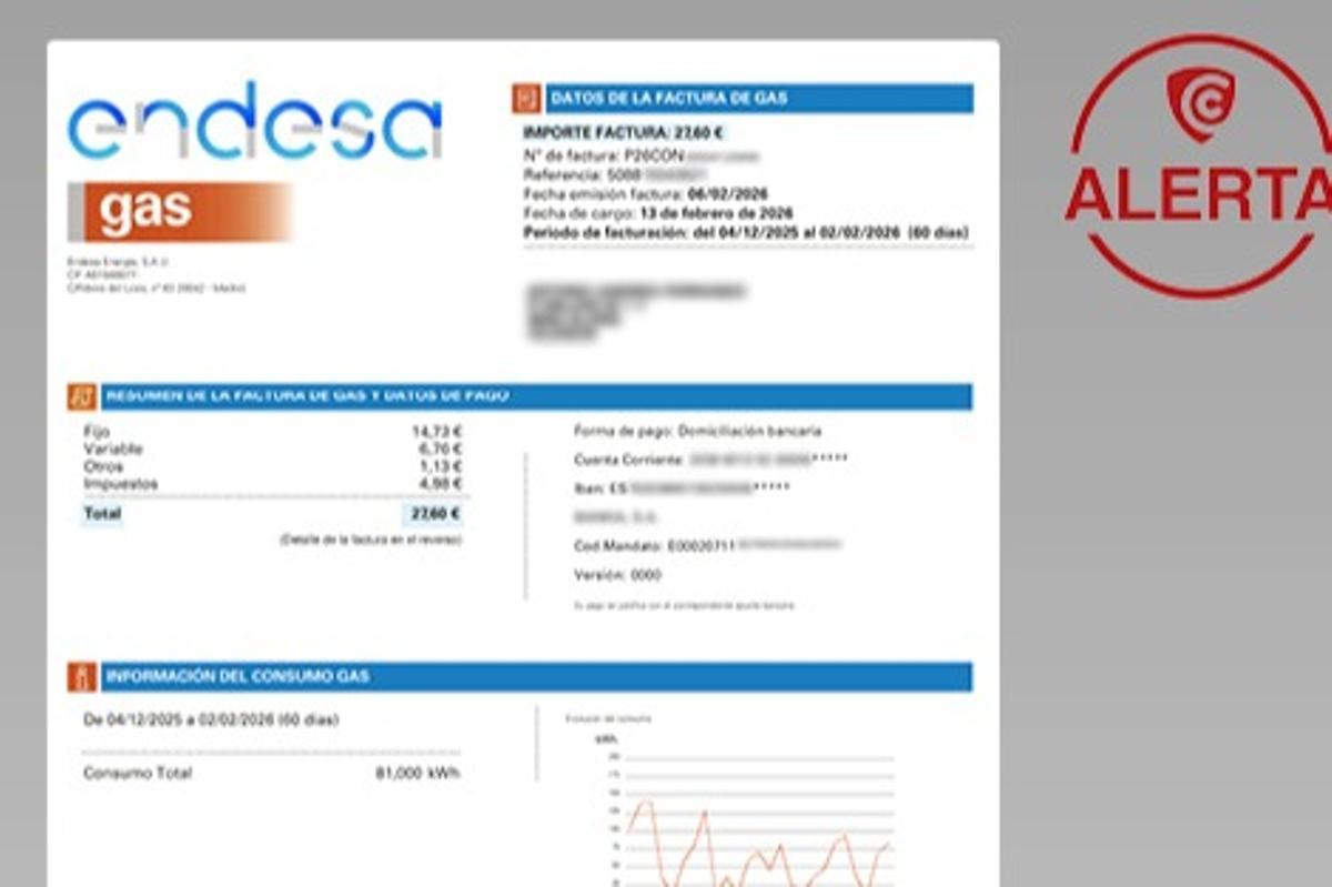 Una factura de un suministro energético