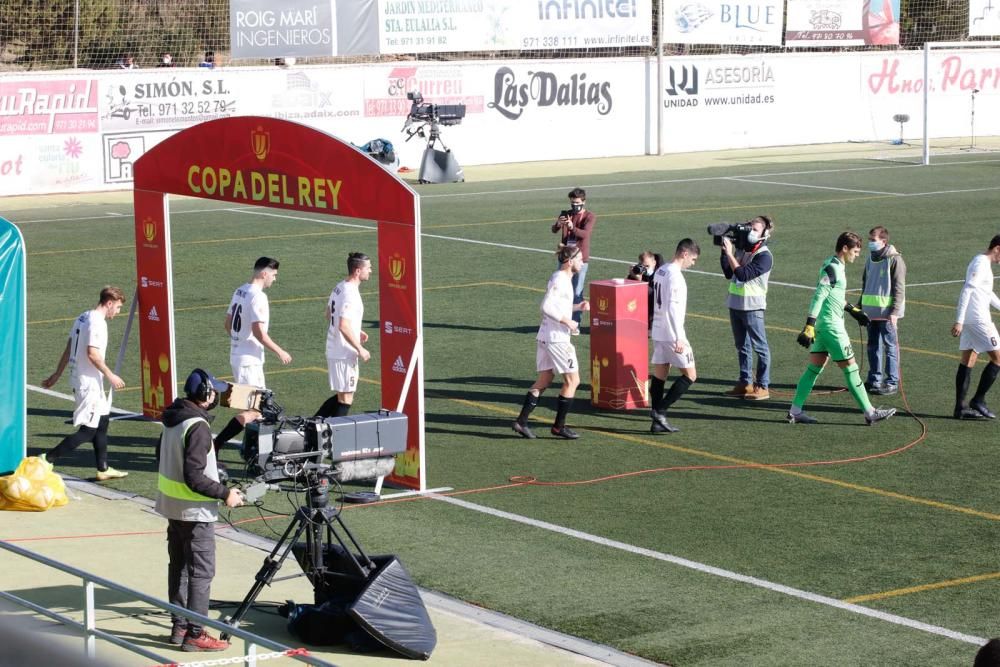 Los pitiusos plantan cara al equipo de Primera División, que tuvo que remontar en la prórroga.