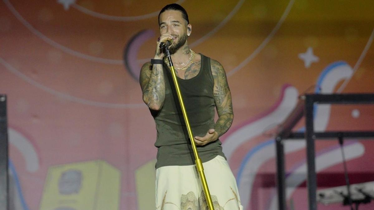 El cantante colombiano Maluma en su actuación de este domingo 22 de julio de 2024 en el Festival Zervra de Cullera, Valencia