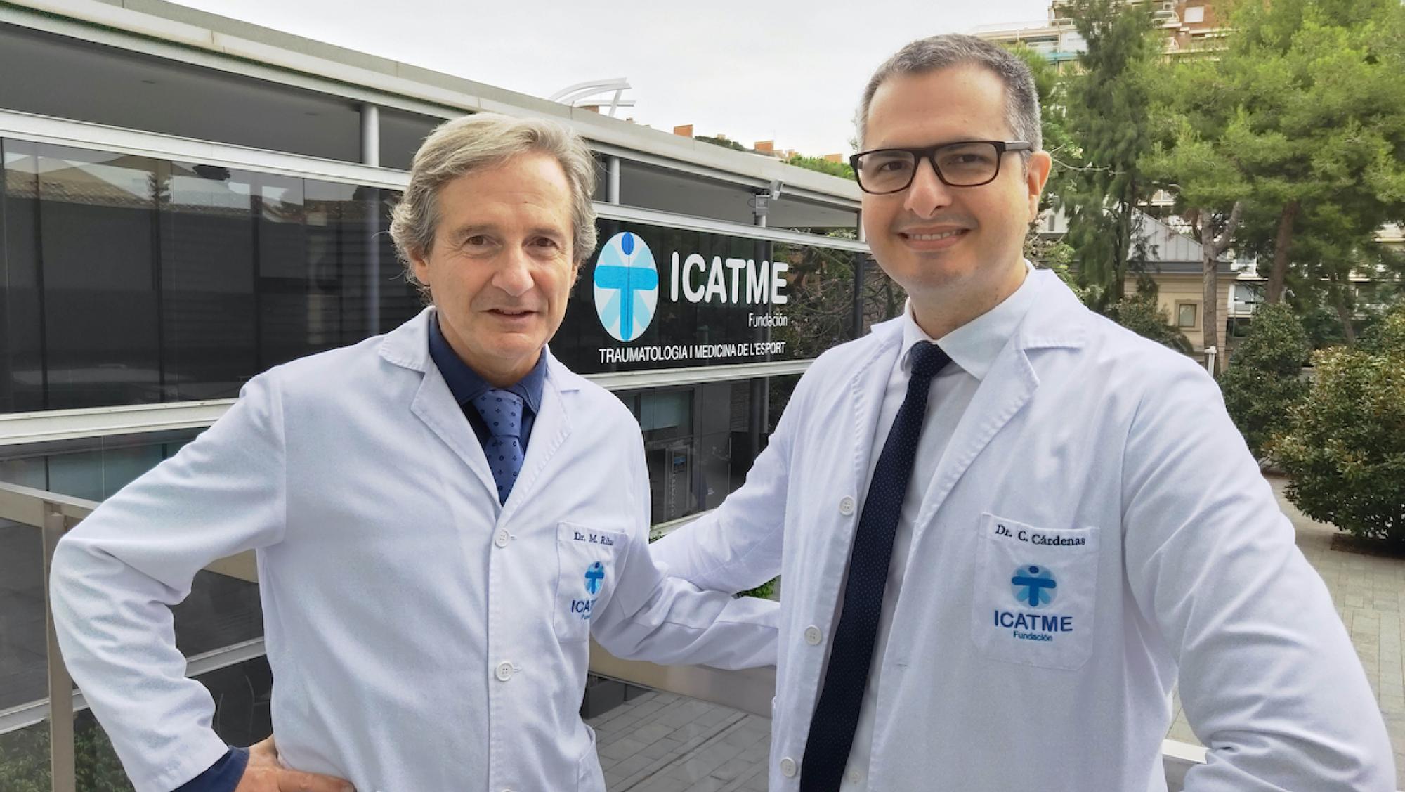 Los doctores Manuel Ribas y Carlomagno Cardenas, de la Unidad de Cadera del ICATME