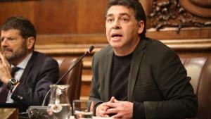 David Bondia, en febrero de 2023, durante la presentación de un informe ante la corporación municipal.