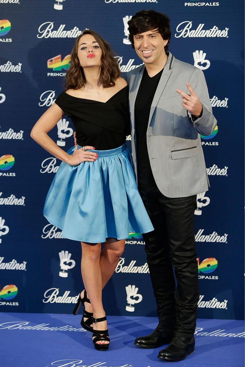 El presentador Dani Moreno en la alfombra azul de los Premios 40 Principales 2015